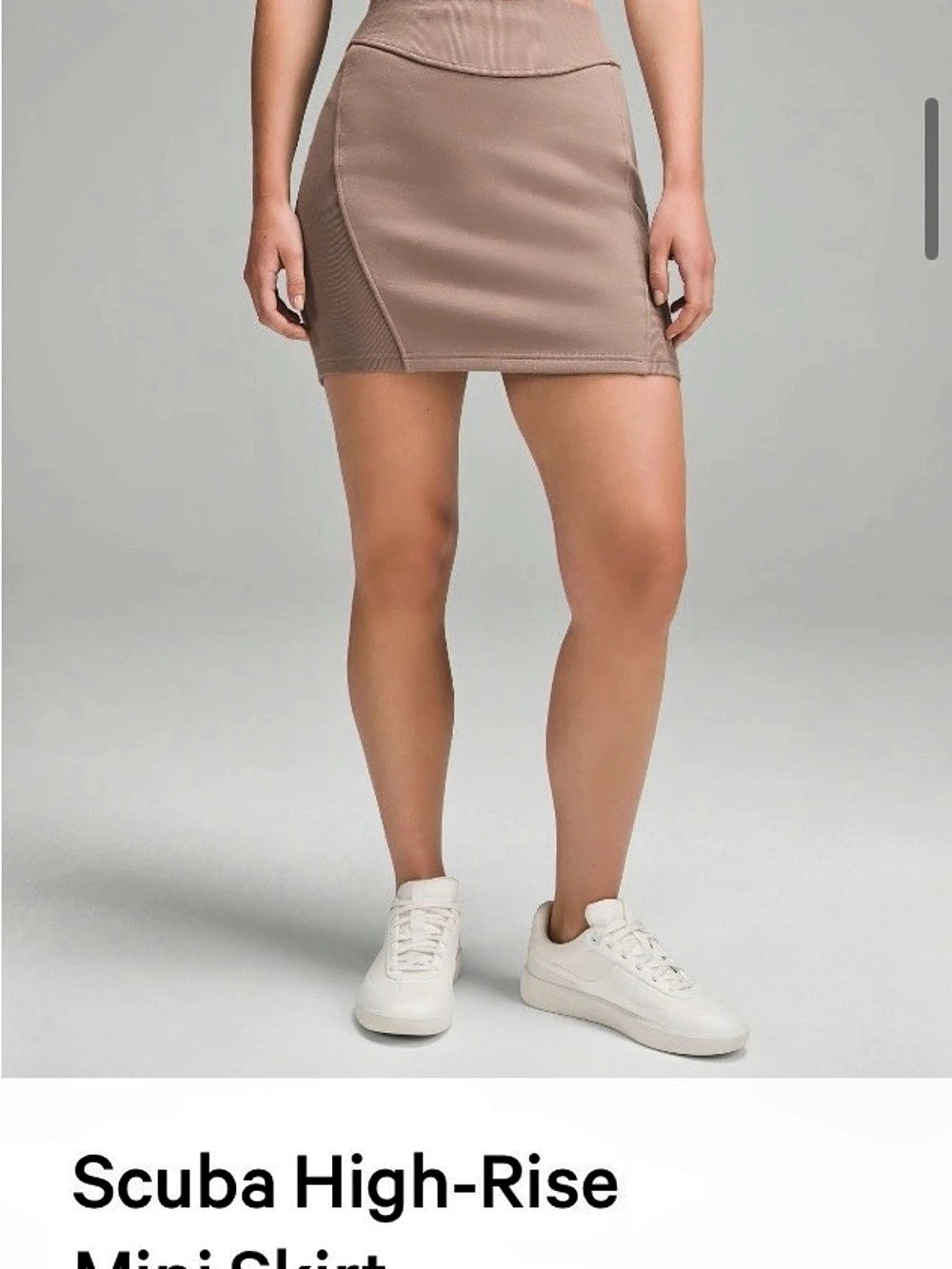 Lululemon Scuba High-Rise Mini Skirt in Brown